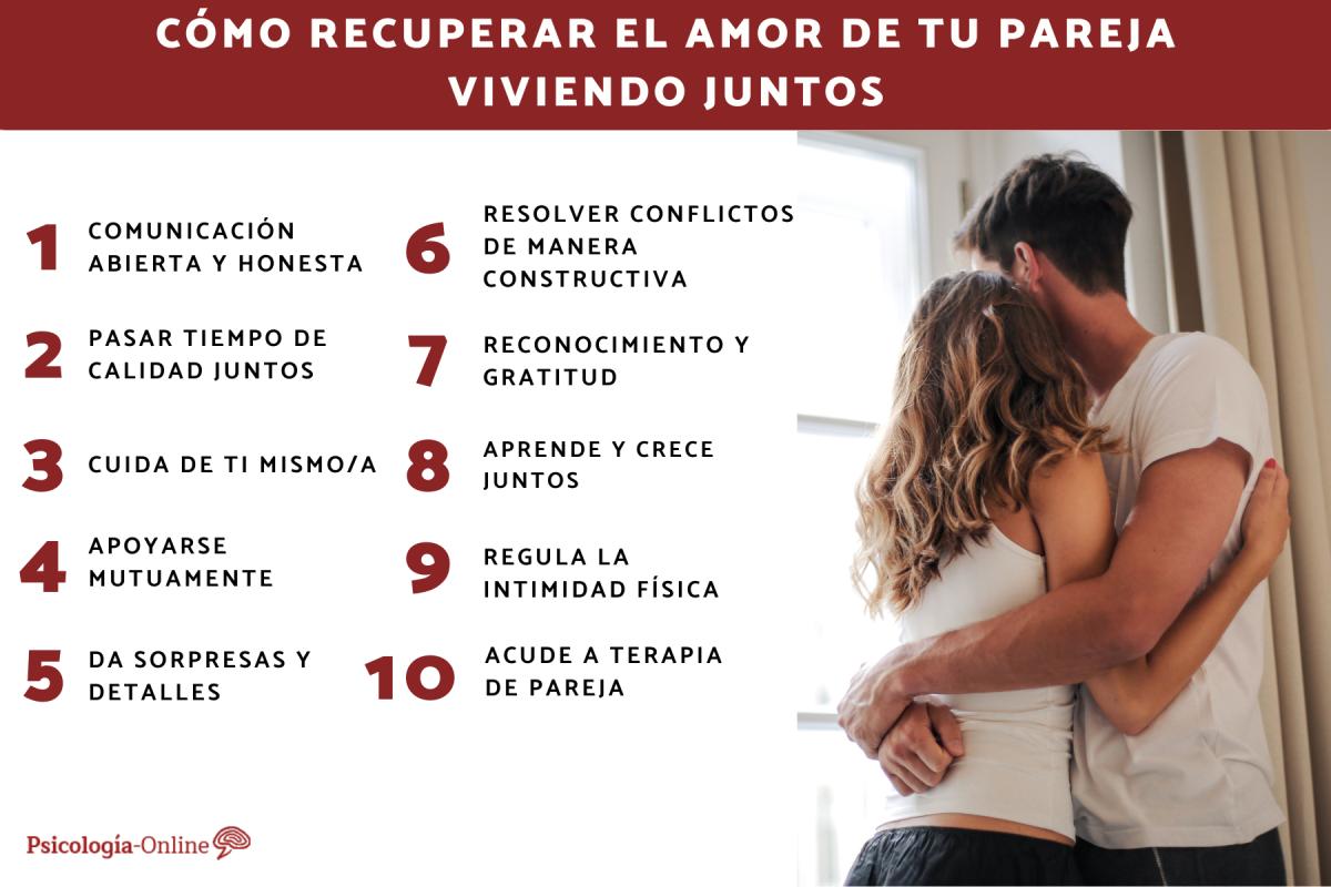 Cómo recuperar el amor de tu pareja viviendo juntos