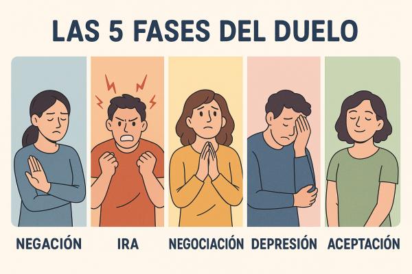 Los primeros meses del duelo: emociones, fases y cómo afrontarlos - Fases y etapas del duelo