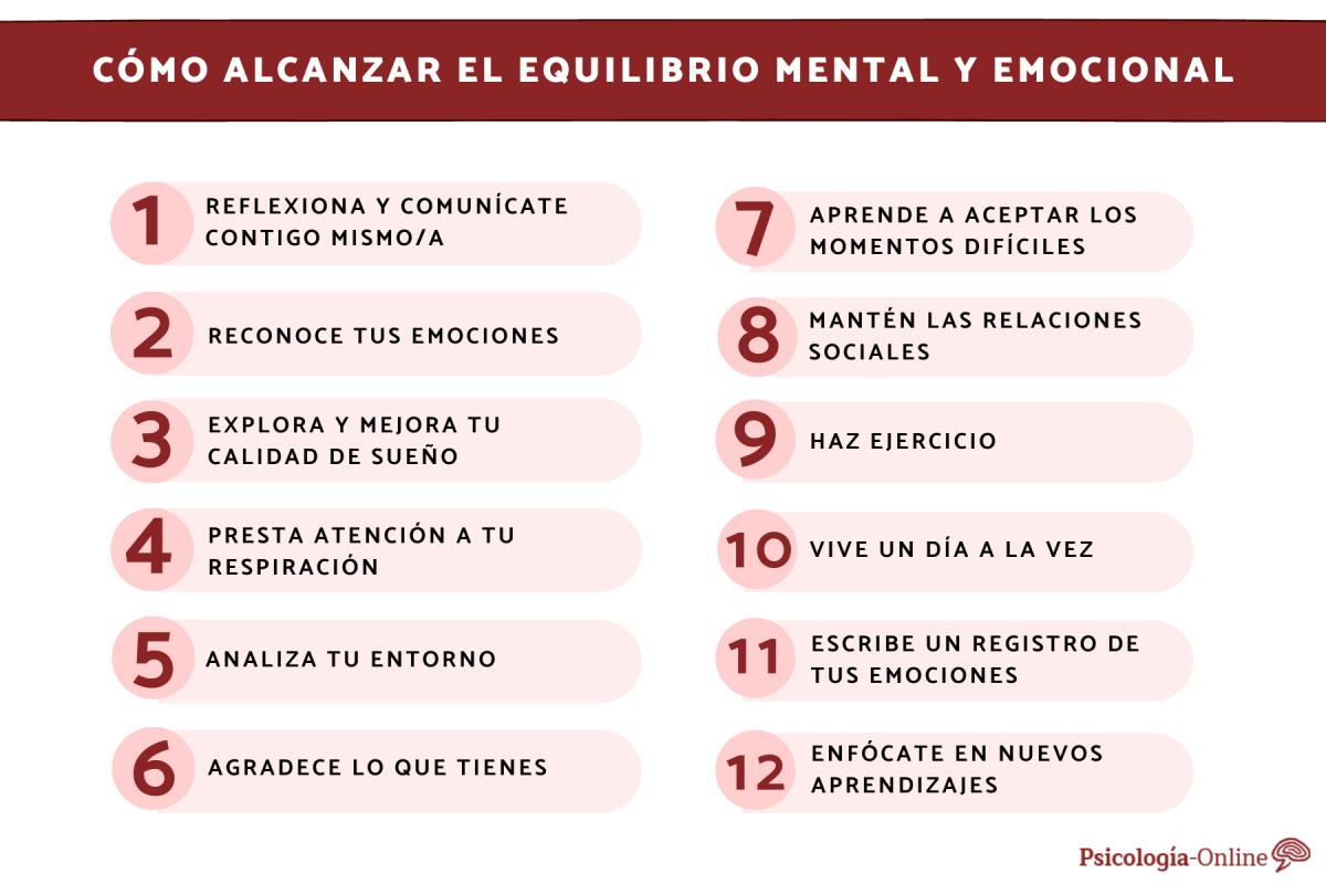 Ejercicios para alcanzar el equilibrio mental y emocional