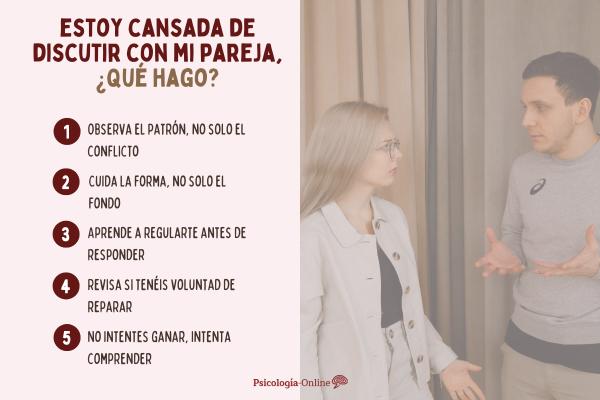 Estoy cansada de discutir con mi pareja, ¿qué hago?