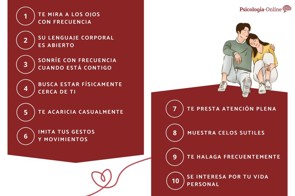Signos de atracción de un hombre hacia una mujer