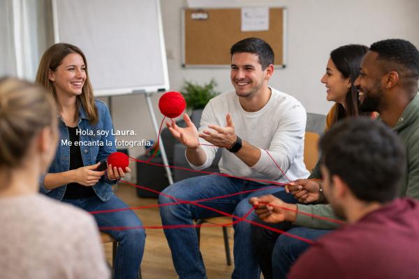10 dinámicas de cohesión grupal prácticas y divertidas - 2. La telaraña de hilos
