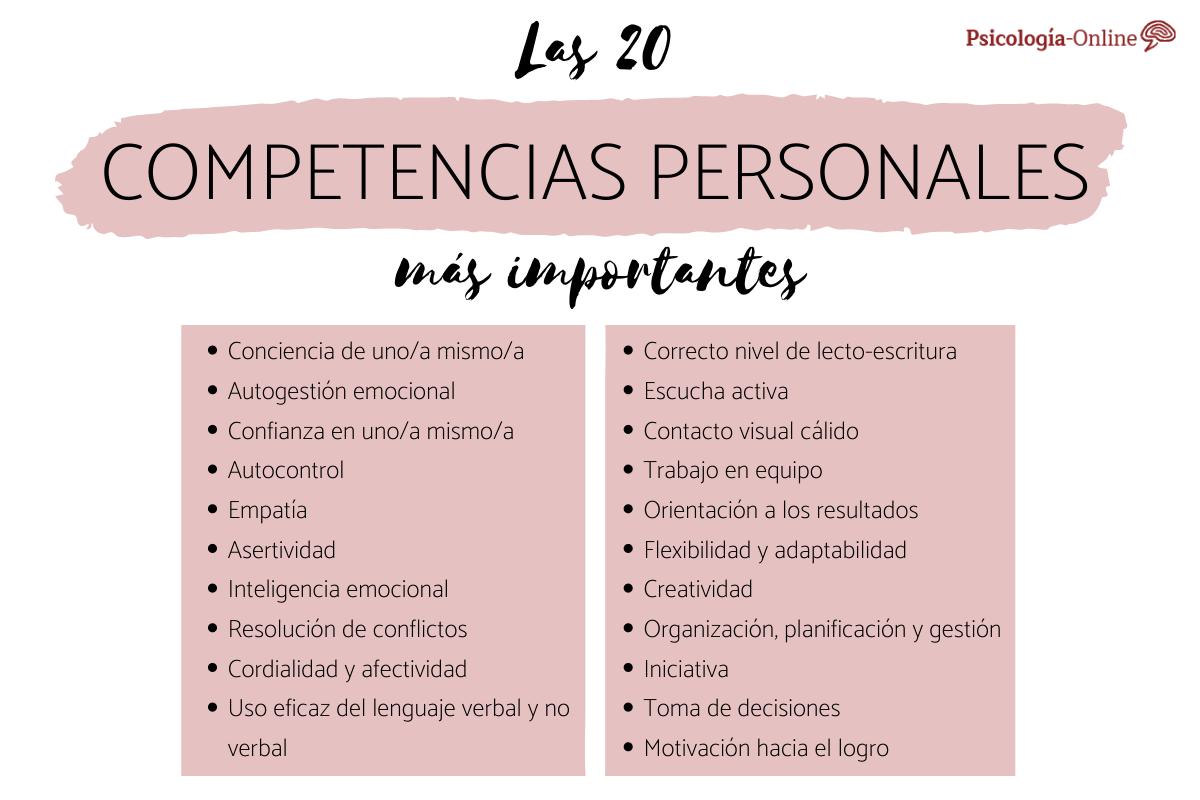 Qué son las competencias personales y ejemplos