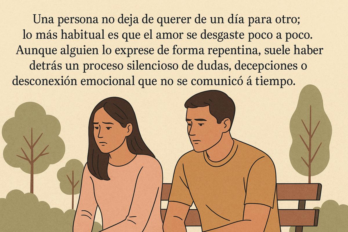 ¿Una persona te puede dejar de querer de un día para otro?