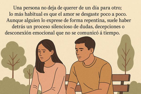 ¿Una persona te puede dejar de querer de un día para otro?