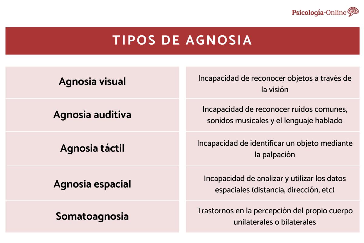 Tipos de agnosia: síntomas y tratamiento