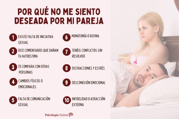 No me siento deseada por mi pareja: por qué y qué hacer