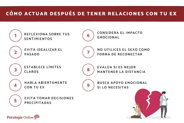 Cómo actuar después de tener relaciones con tu ex