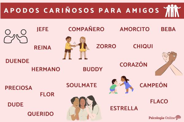 Apodos cariñosos para amigos