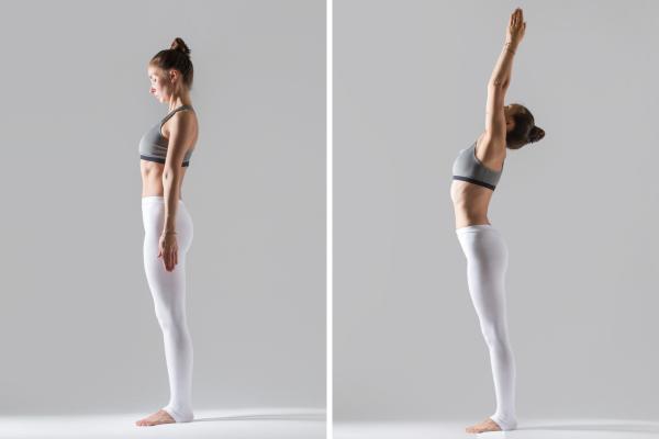 Rutina de yoga para principiantes en casa - 4. Postura de la montaña (Tadasana)