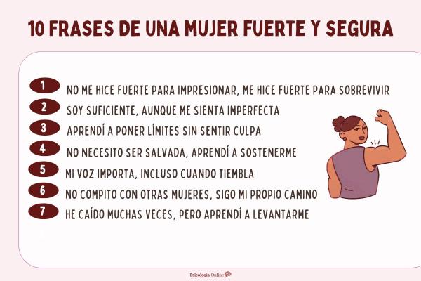 Frases de una mujer fuerte y segura