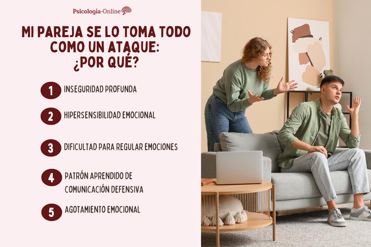 Mi pareja se lo toma todo como un ataque: por qué ocurre y qué hacer