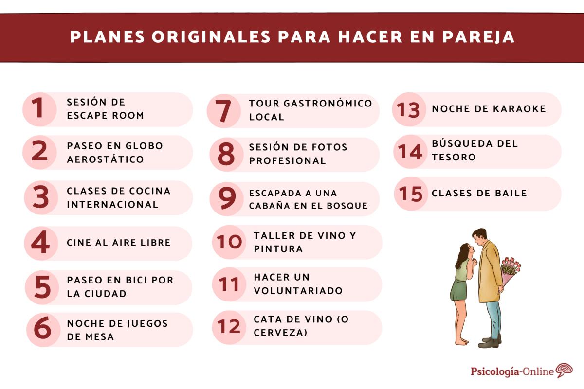 Planes originales para hacer en pareja