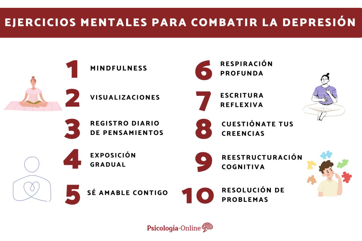 Ejercicios mentales para combatir la depresión