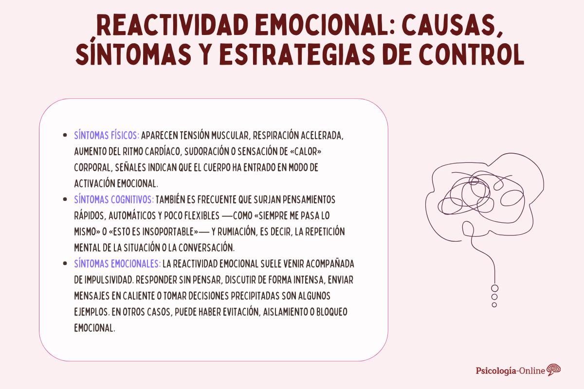 Reactividad emocional: causas, síntomas y estrategias de control