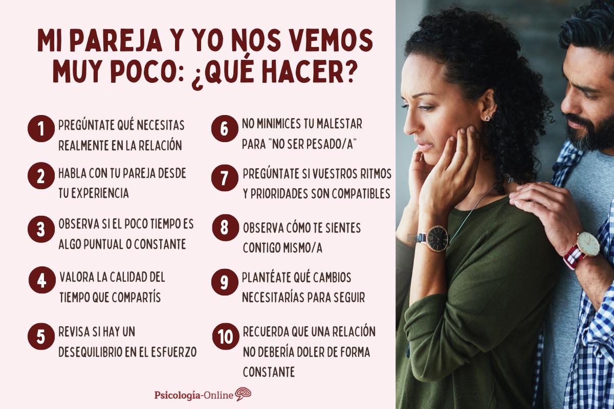 Mi pareja y yo nos vemos muy poco: ¿qué hacer?