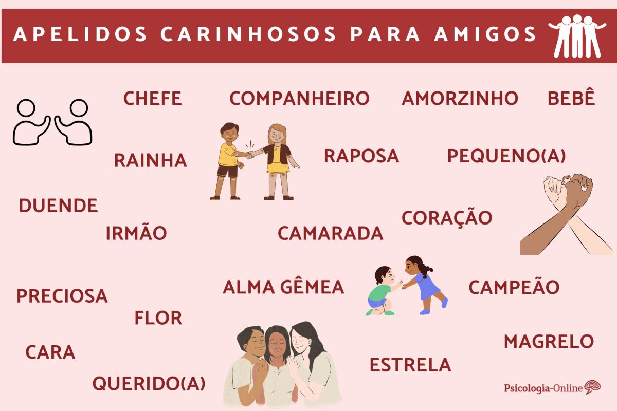 Apelidos carinhosos para amigos