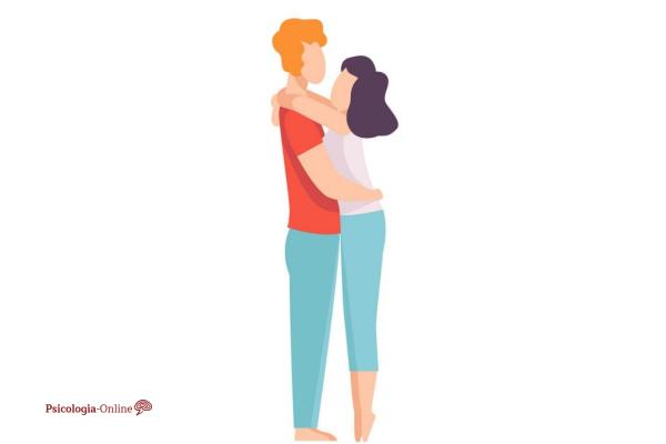 Tipos de abraço e seus significados - Abraço assimétrico