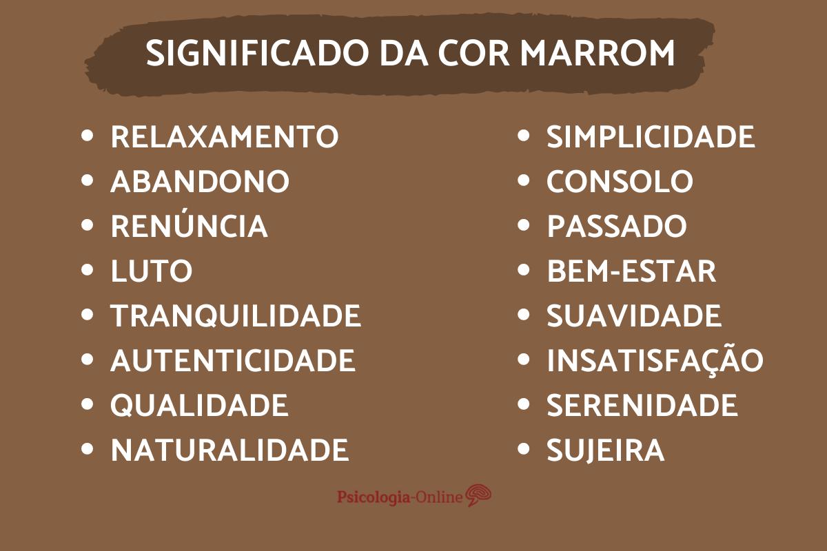 Significado da cor marrom na psicologia