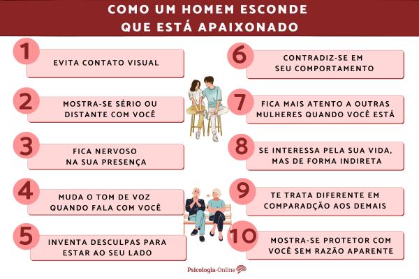 Como um homem esconde que está apaixonado?