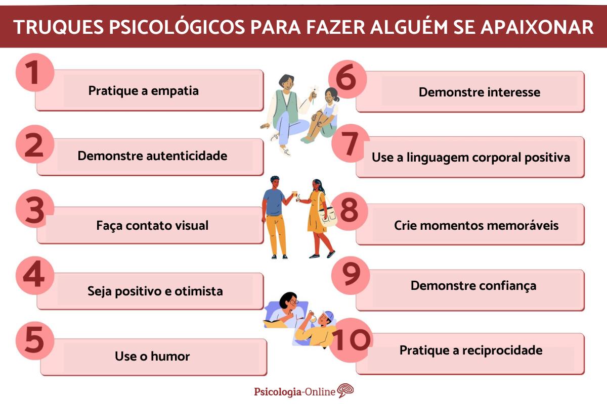 Truques psicológicos para fazer alguém se apaixonar
