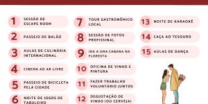 Coisas diferentes para fazer em casal